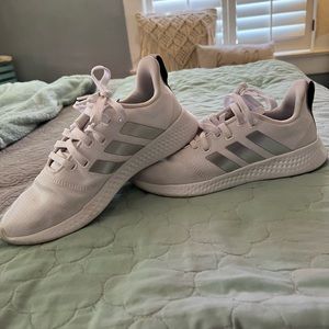 Womenswear size 8 white and silver adidas